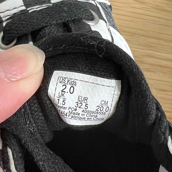 Gently used!VANS! Mix Checkered/Plaid Platform Laced Shoes Cute! Girls Size 2 - Picture 4 of 6